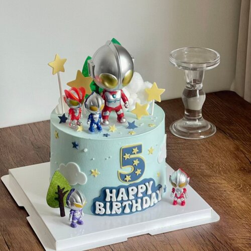 卡通儿童奥特曼蛋糕装饰装扮