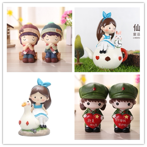 女孩生日蛋糕装饰小仙女摆件 白鹅马丁DIY卡通蛋糕创意装饰摆件