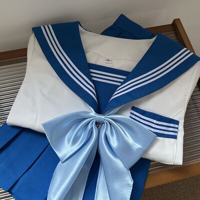 熊补补原创正版日系JK公主线收腰款水手服学院风制服套装女夏短袖