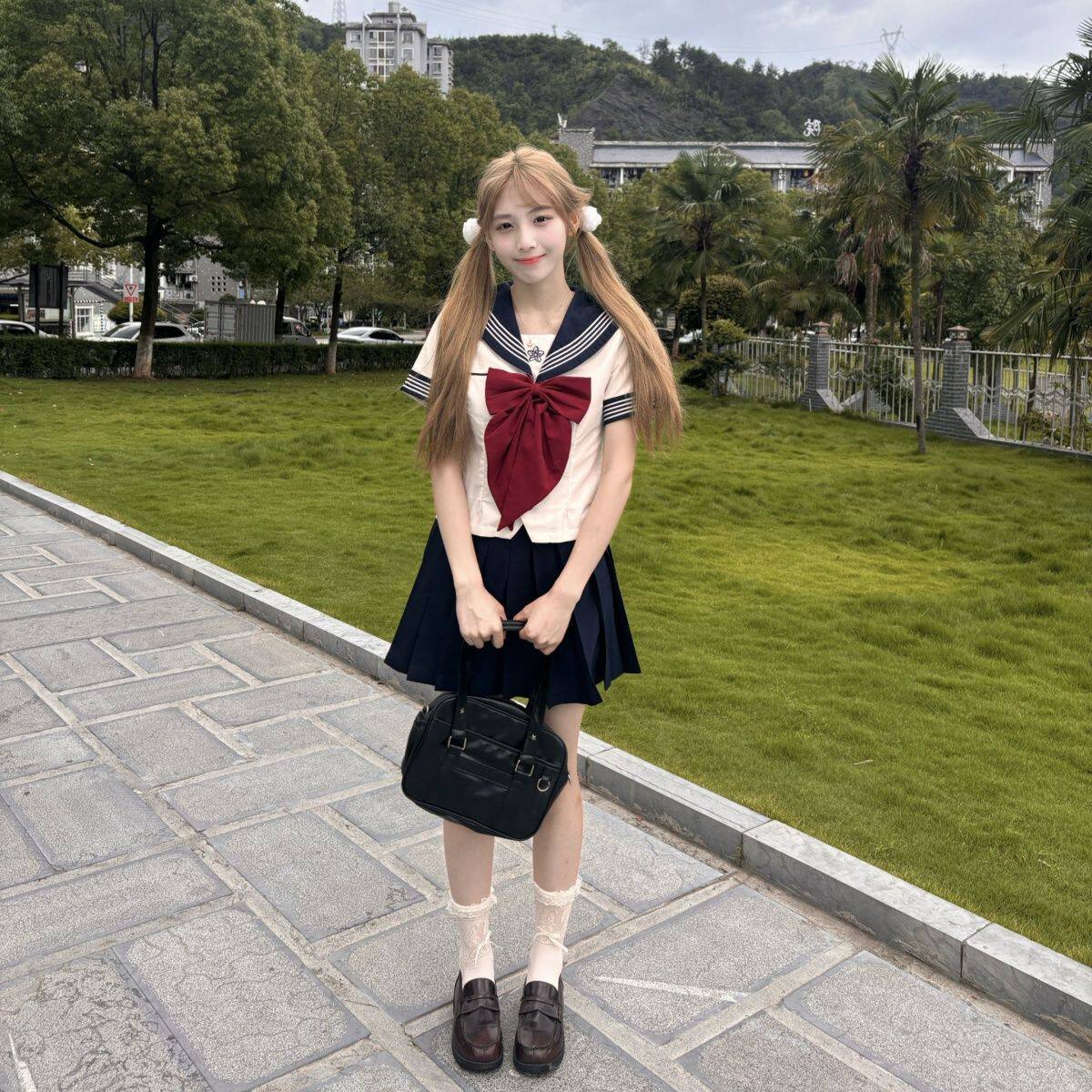 jk制服正版原创水手服海岛日系校供收腰学院风学生套装