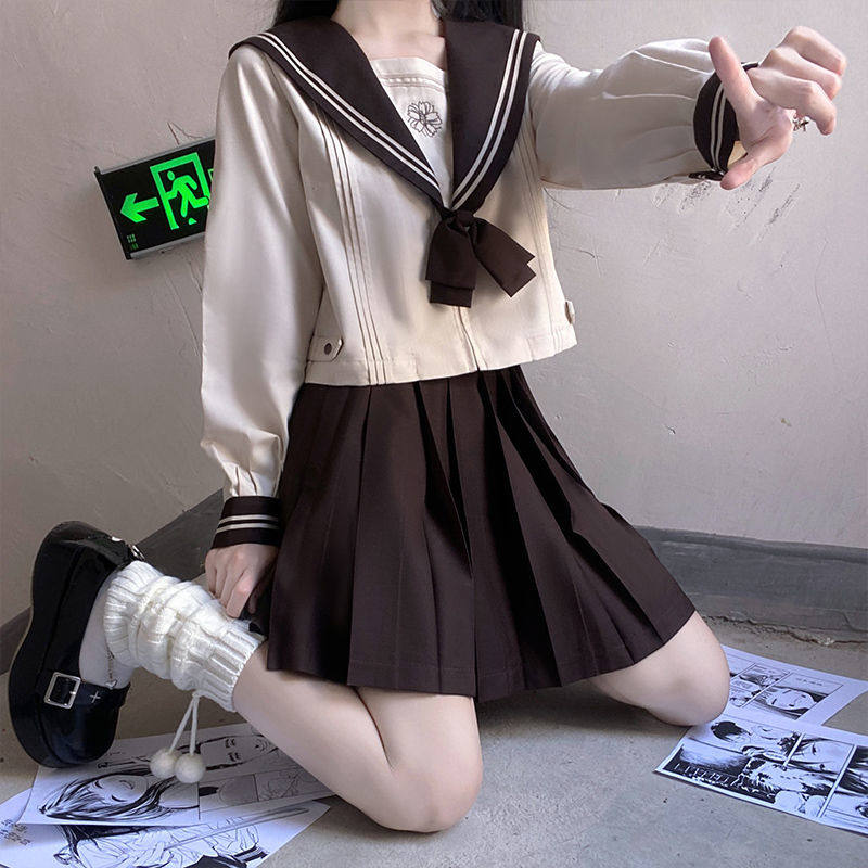 【水木琉璃】原创云间jk制服日系水手服长袖套装学院风班服毕业装