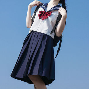 【山川】jk制服裙正版套装不良长裙绀领白三本基础款水手服秋季