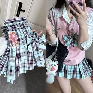 【小青柠】风吹麦香jk制服格裙原创正版校供感半身裙女春夏季显瘦