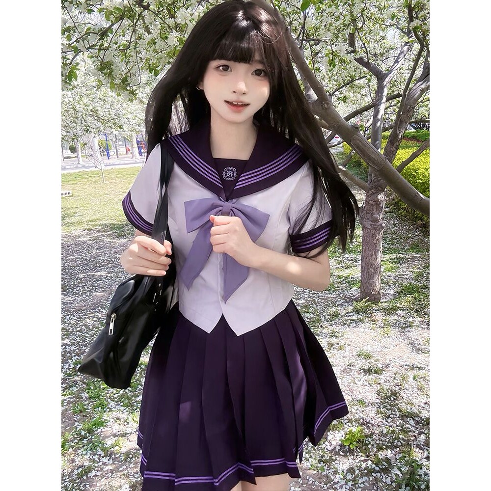 甜嗑jk原创工作社小鸢水手服正版日系收腰短袖制服学院套装