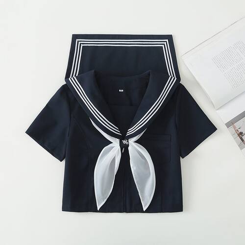 花清正版原创绀三本jk制服裙基础款套装学院风日系水手服短袖夏季