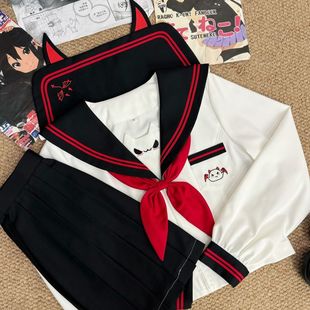 【魔魔酱】知半城原创jk小恶魔可爱幼稚园水手服萌系制服学生套装
