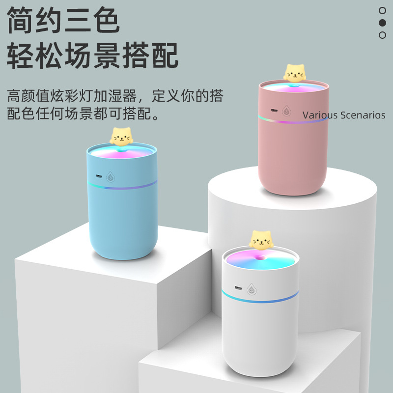 新品家用雾化器萌宠加湿器 卧室办公室车载USB大容量迷你加湿器