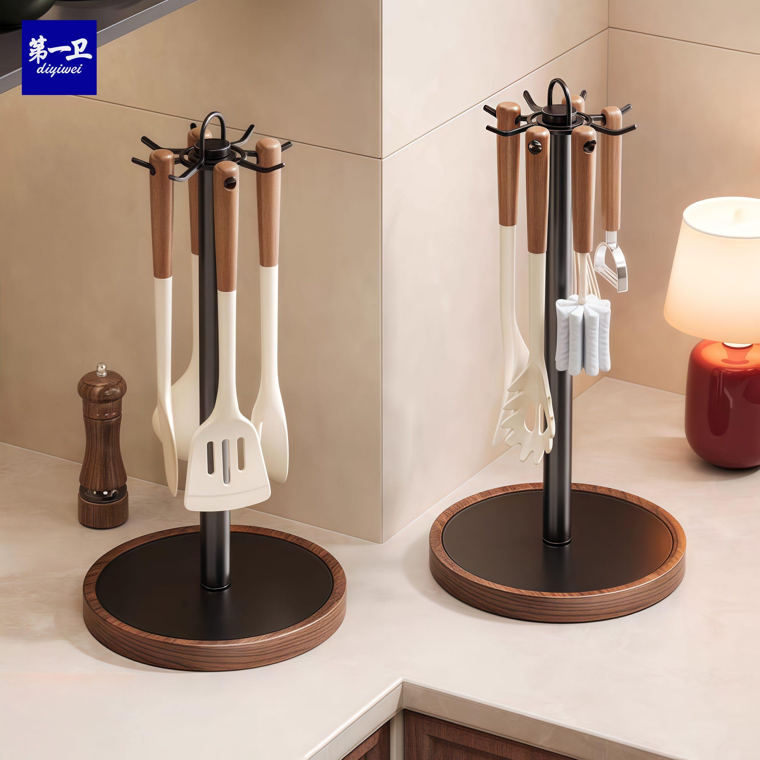 家用旋转360锅铲架台面厨房挂钩置物架汤勺子铲子支架厨具收纳架,厨房/烹饪用具,厨房置物架/置物柜/角架,淘宝优惠券,粉丝福利购,淘宝优惠卷