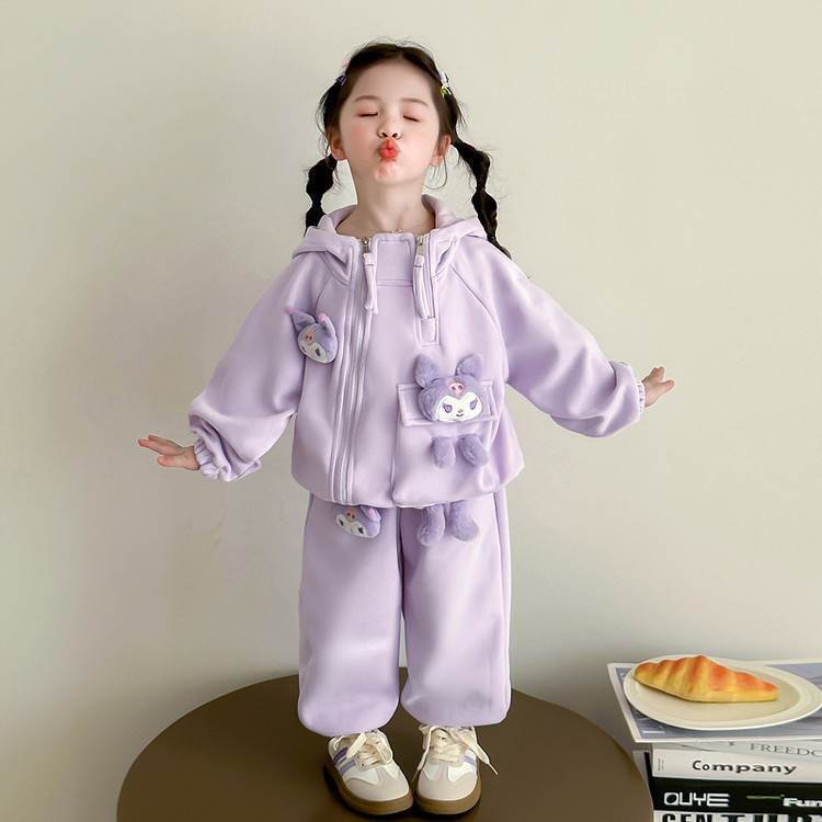 女孩迪士尼库洛米套装多巴胺秋装