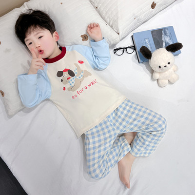 儿童睡衣男孩全棉a类春秋家居服