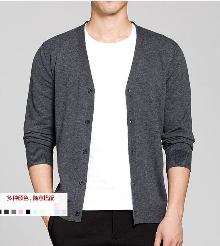 春秋外套韩版修身纯棉男士毛衣