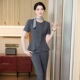 时尚 显瘦气质白领正装 短袖 套装 高档美容院服务员工服 西装 夏季