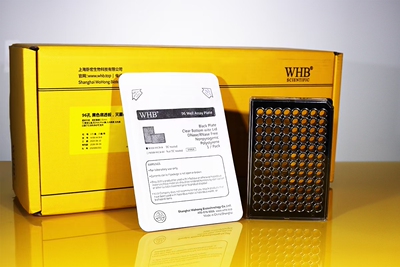 包邮宏卧 WHB 黑色透明底96孔板 替换康宁3603 Nunc165305