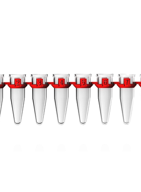 ZXLABSELECT PST-0208-SFT-C 0.2ml平盖八排管含红色分离管身