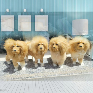 仿真狗狗模型藏獒犬森林系摄影道具桌面摆件毛绒玩具宠物儿童玩偶