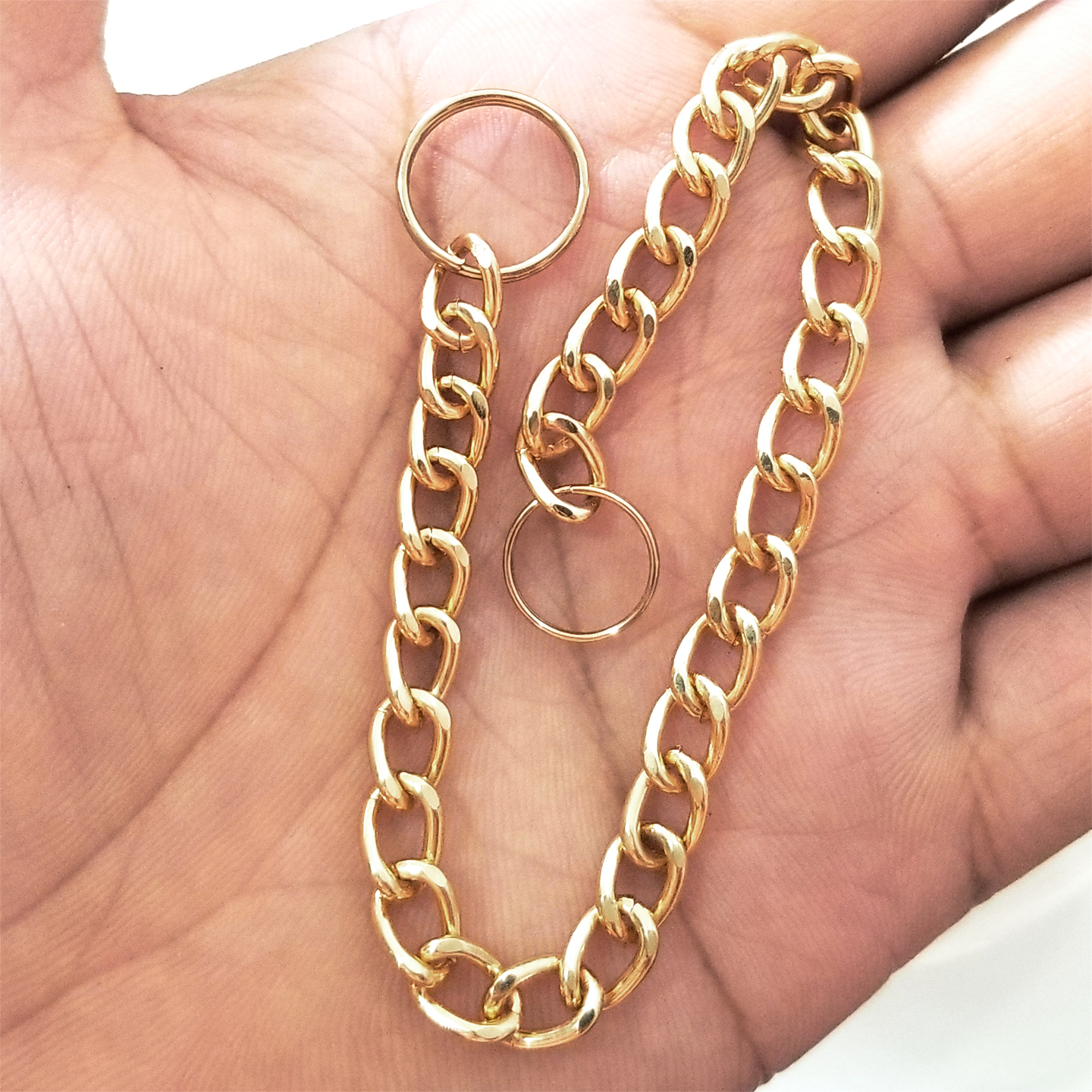 O黑色20厘米特细磨铁链特长钥匙绳链壳腰挂防丢带圈饰品