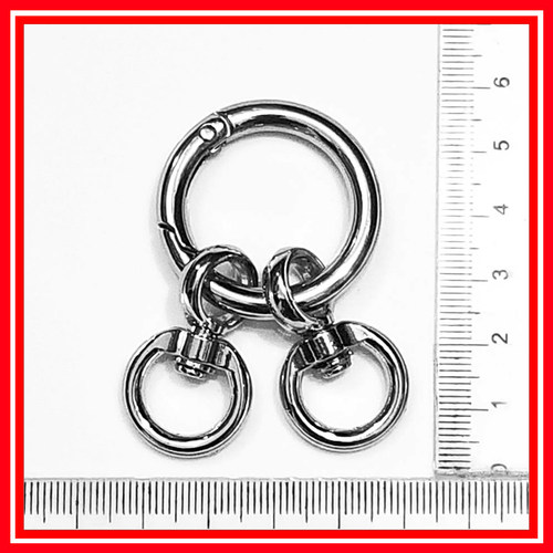 钥匙扣三件套弹簧圈八字万向