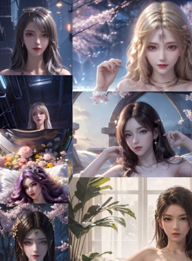 第三话Al三次元动漫女神水晶卡贴贴纸不换盲盒成人绅士收藏