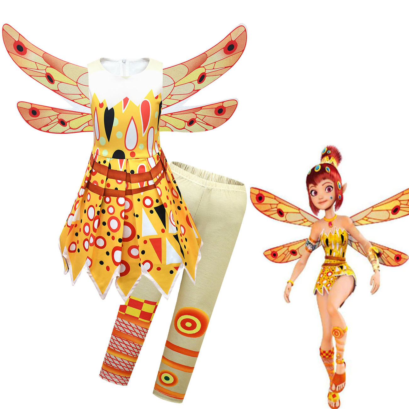 2021新款米雅的精灵王国cosplay服装儿童万圣节儿童节表演服套装