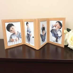 婚纱儿童影楼567寸四折叠风琴册插页册4张组合相册拉拉册学生礼品