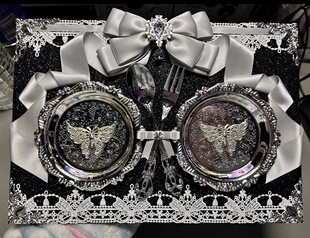 餐盘痛板成品材料diy套装扎板成品代渣装饰丝带背景配件双人痛板