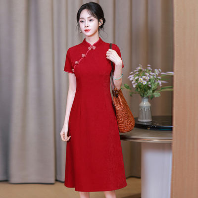 改良旗袍敬酒服新娘结婚订婚礼服