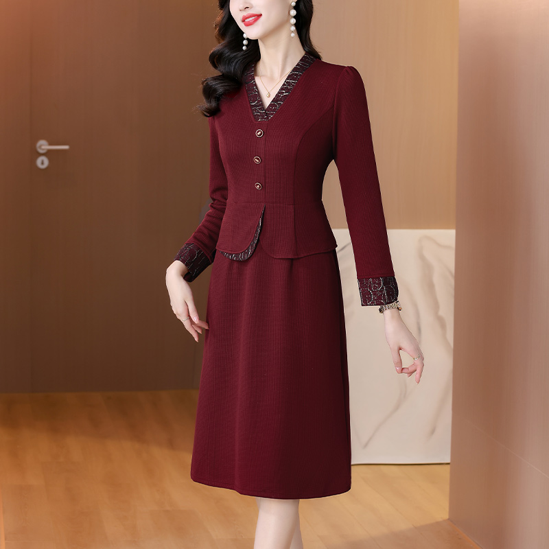 喜婆婆妈妈婚宴装礼服洋气连衣裙