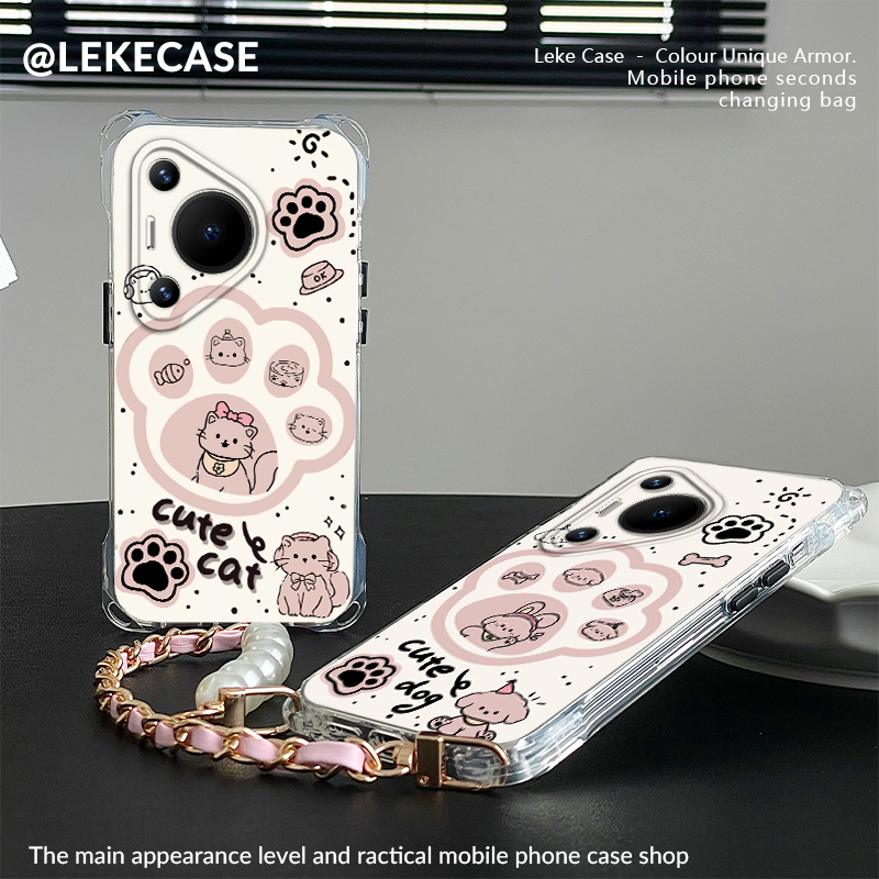 猫爪pura70手机壳挂绳斜挎链条