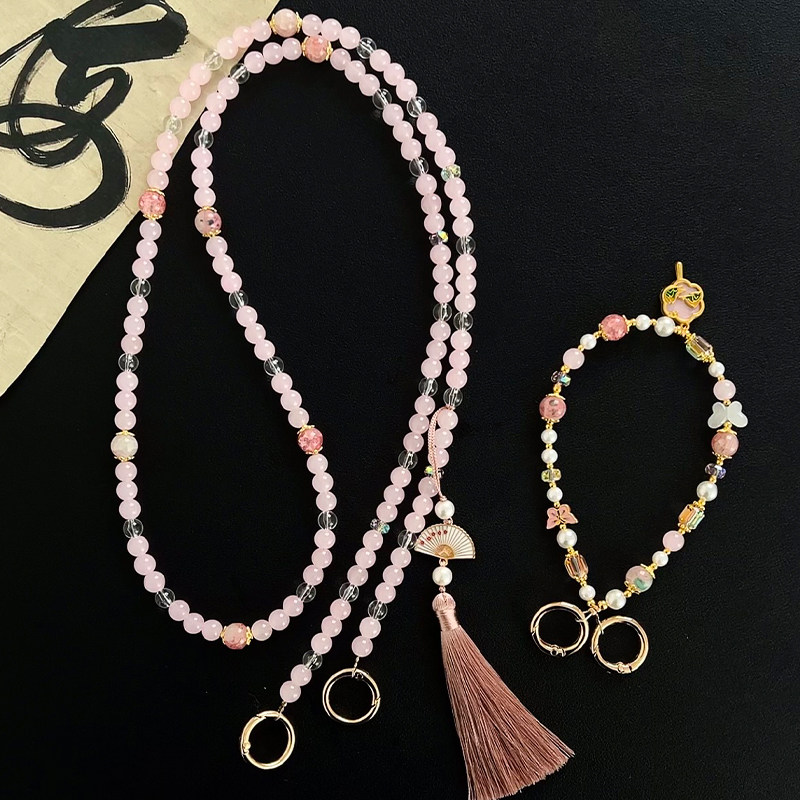 国风流苏手机挂绳斜挎可背解放双手防摔链条手提挂链手腕背带斜跨