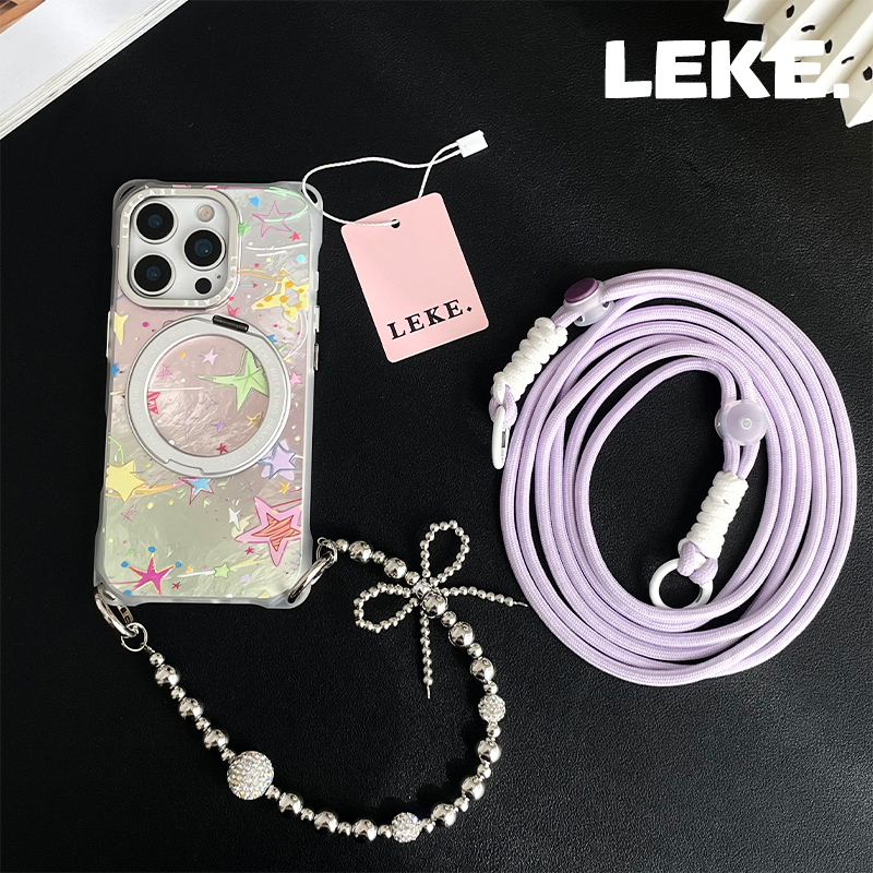 支点壳彩色星星挂绳斜挎链条支架