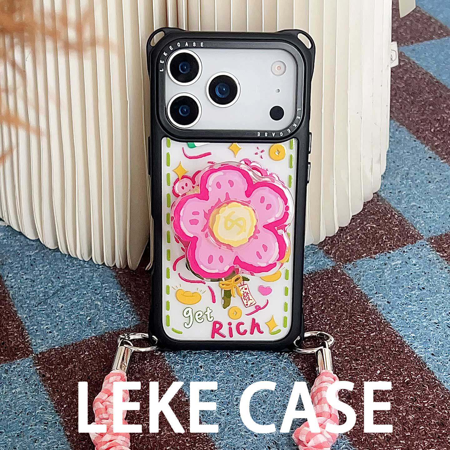 发财好运围绕你~四角挂绳手机壳