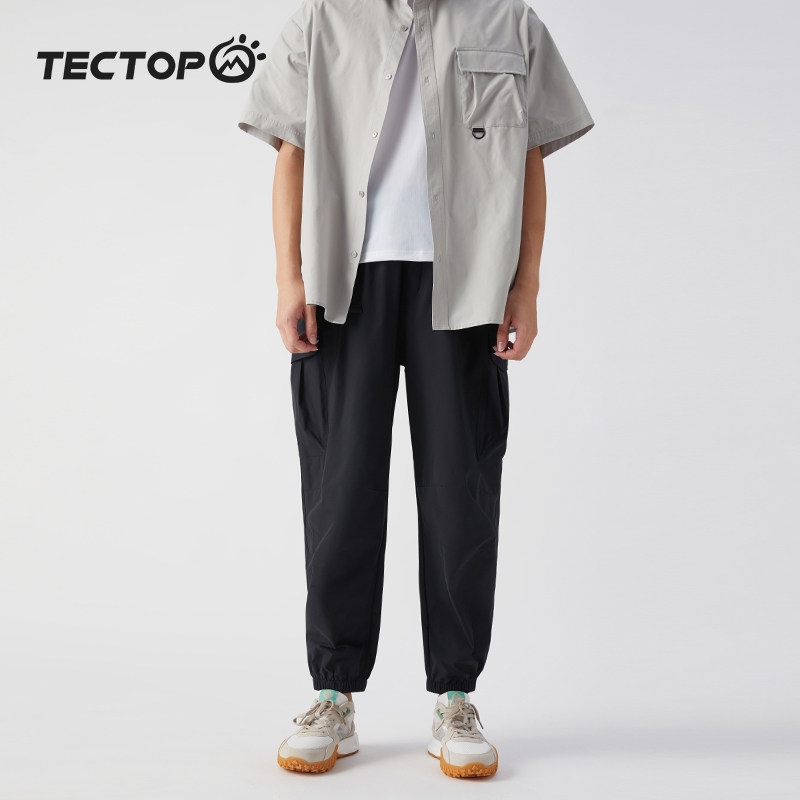 探拓户外男士束脚九分裤夏季运动裤轻薄工装快干裤跑步透气速干裤