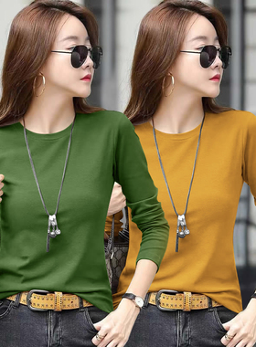 秋冬双面德绒保暖长袖打底衫女士中年妈妈大码上衣T恤加厚秋衣女