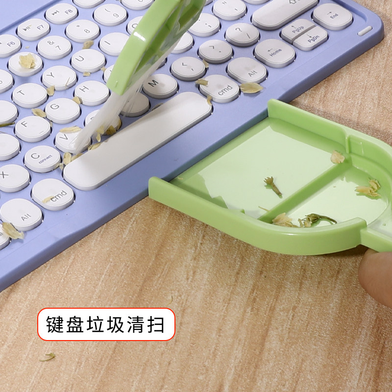 日本进口迷你桌面扫把簸箕套装小扫把清洁刷键盘刷子扫帚清洁工具