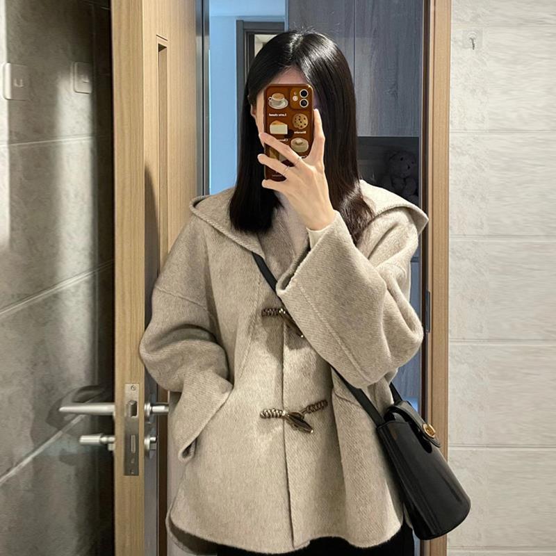 短款双面羊绒毛呢子大衣外套女2毛呢外套