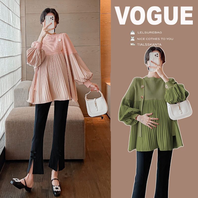 孕妇套装小个子时尚洋气a字遮肚