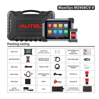 Autel Maxisys MS908CV II Heavy Duty Truck Scanner with J2534