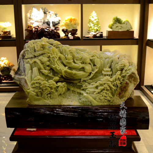 玉石玉器天精国豪精品中式摆件