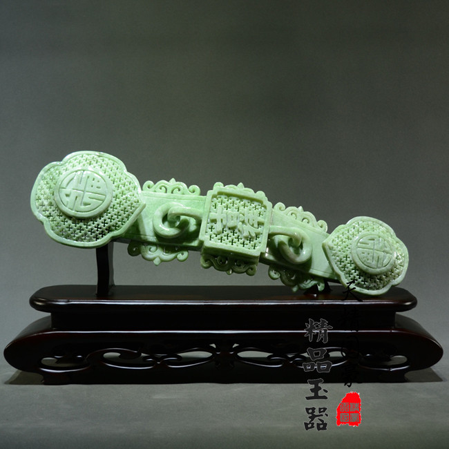 天精国豪天然岫玉如意摆件