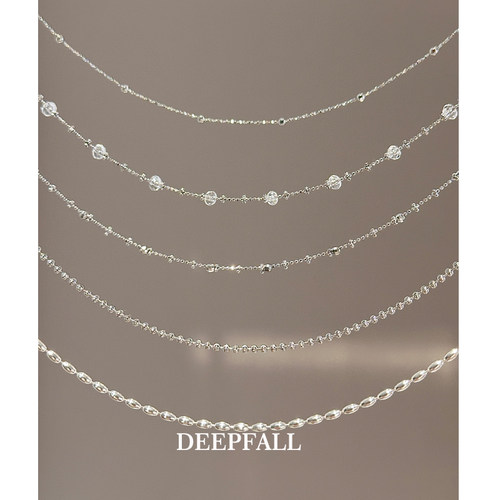 DEEPFALL【项链合集】s925纯银diy搭配项链素链diy纯银百搭款