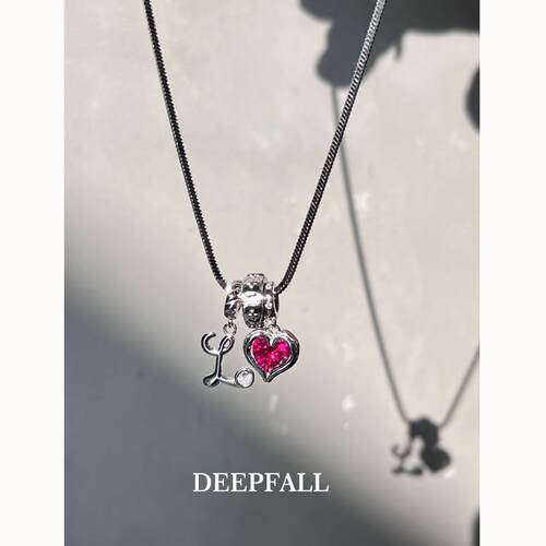 DEEPFALLS925纯银爱心吊坠项链