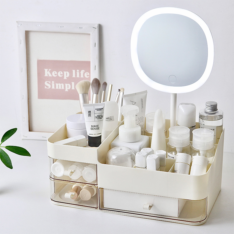 多功能化妆品收纳盒桌面梳妆台