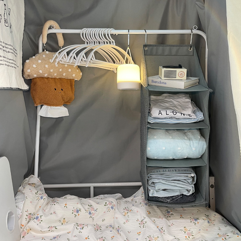 宿舍不锈钢衣架晾衣杆床头上铺