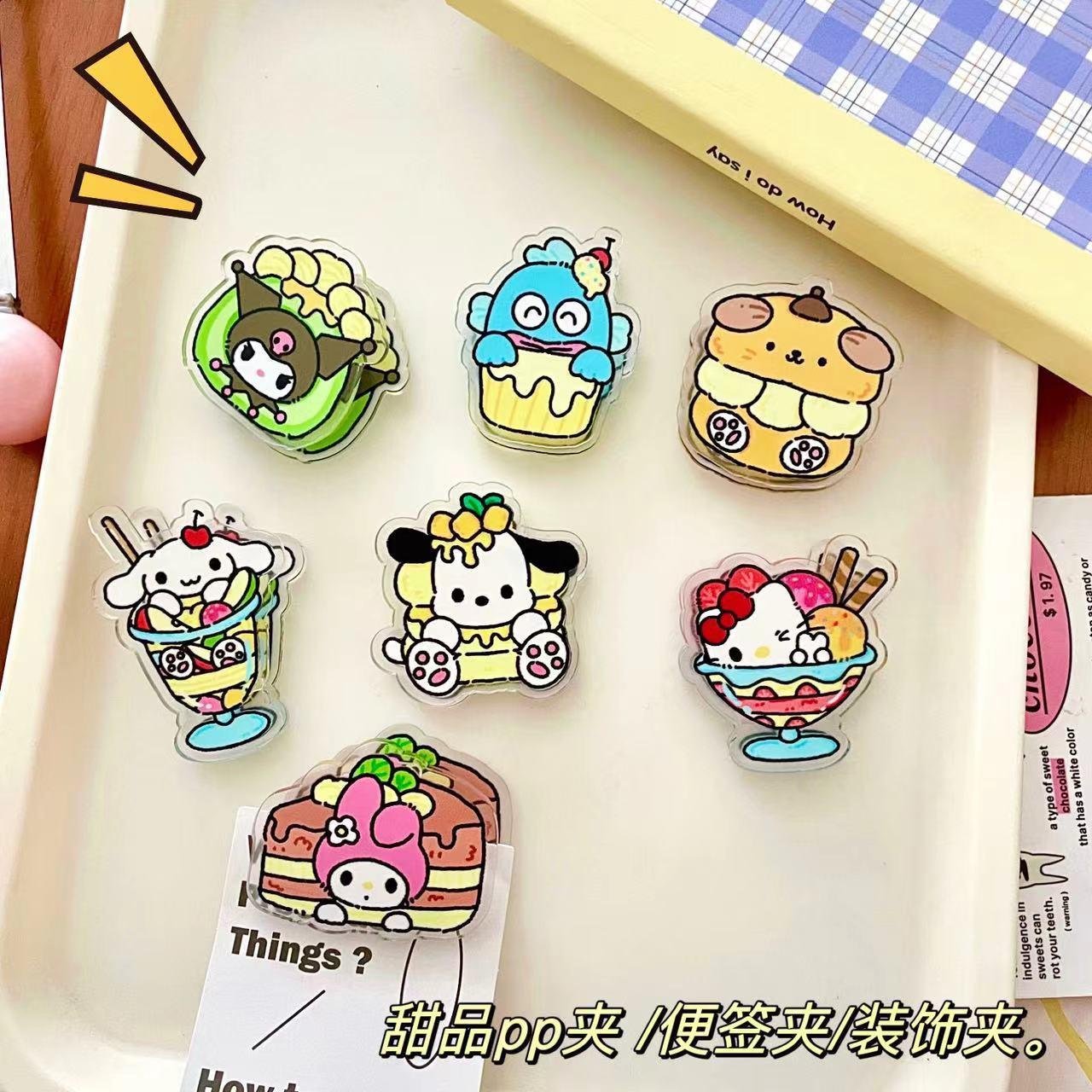 卡通装饰礼品文具封口夹便签夹pp