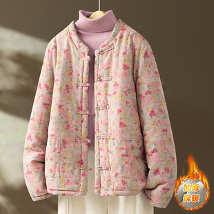 中国风老布禅意手工棉花棉袄女冬季 加棉棉服外套 独特漂亮棉麻唐装