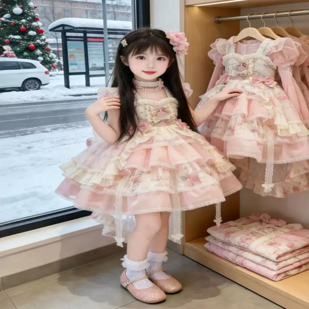 女童罗莉塔公主裙2026新款儿童时髦洋派好看洋装夏装女孩裙子薄