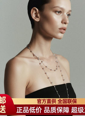 FataViamS925银珍珠细长小众设计高级感满天星多层项链毛衣链配饰