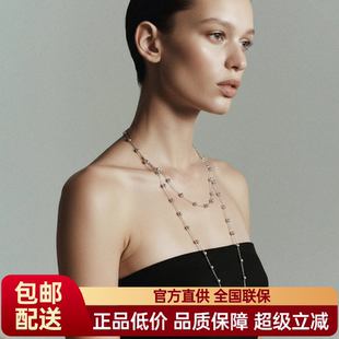 FataViamS925银珍珠细长小众设计高级感满天星多层项链毛衣链配饰