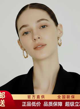 FataViam新款扭结珍珠S925银耳圈素圈耳环小众高级感圈圈耳饰女