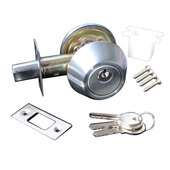 不锈钢闭锁单面开辅助卧室内房门带钥匙通道锁隐形门锁平头锁呆锁